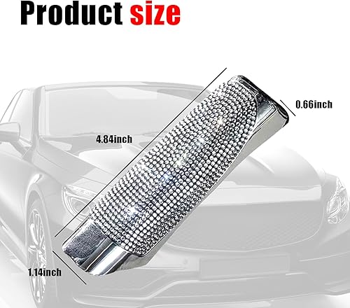 Miniatura 2 de QODOLSI Pack-1 Funda para freno de mano con diamantes de imitación, cubierta protectora para freno de mano con diamantes de imitación, cubierta