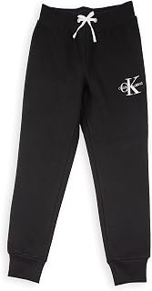 Girls' Logo Sweatpants, Fleece Joggers with Ribbed Cuffs & Waistband