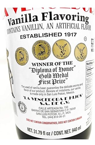Miniatura 3 de La Vencedora Extracto de vainilla mexicana 31.78oz cada 4 botellas de vidrio producto de México