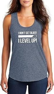 Ladies I Don't Get Older I Level Up Funny Birthday Shirt Tri-Blend Tank Top