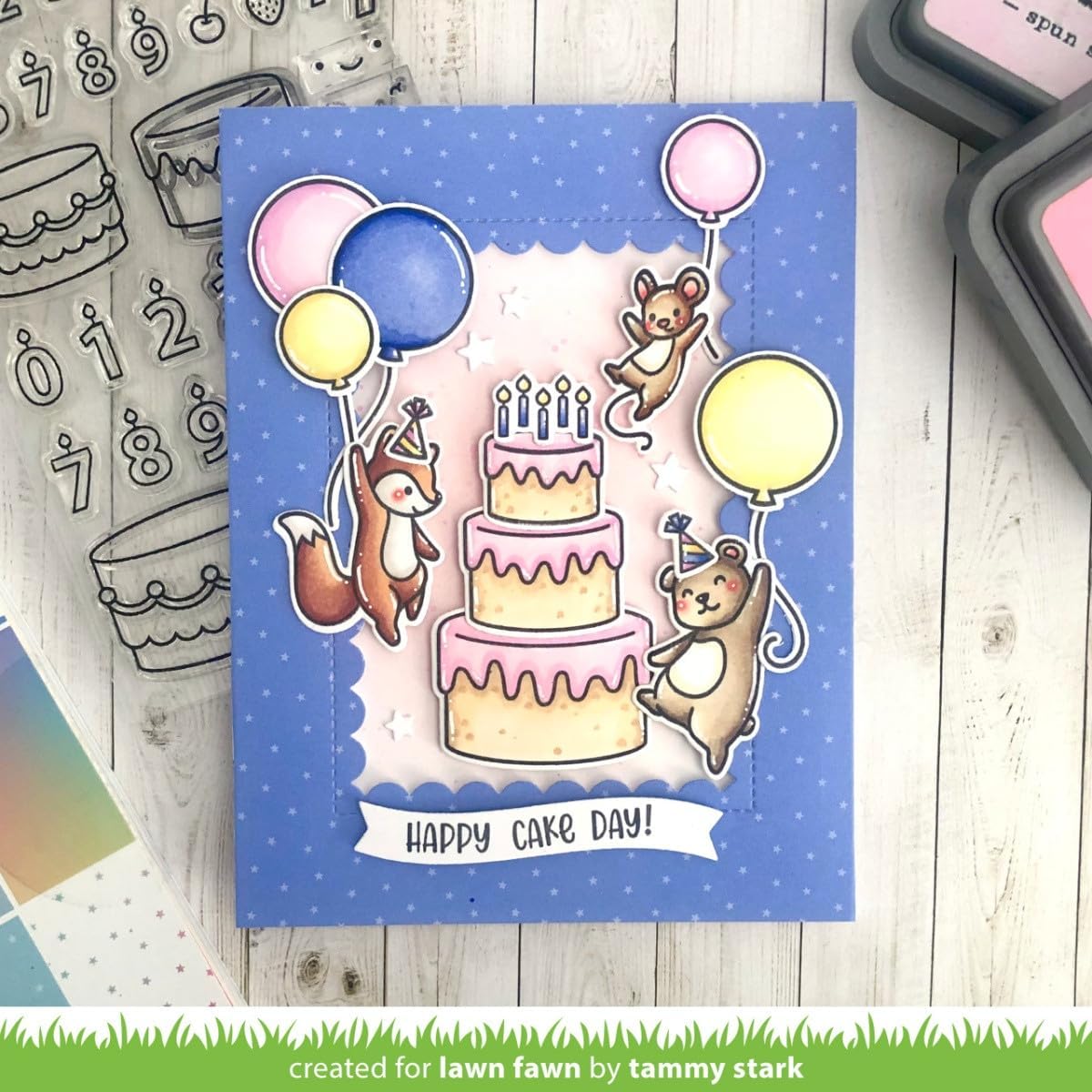 Lawn Fawn LF3776 Henry's Build-A-Sentiment: Birthday 4X6 Clear Stamp Set