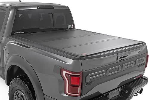 Rough Country Hard Tri-Fold Truck Bed Tonneau Cover for Ford
