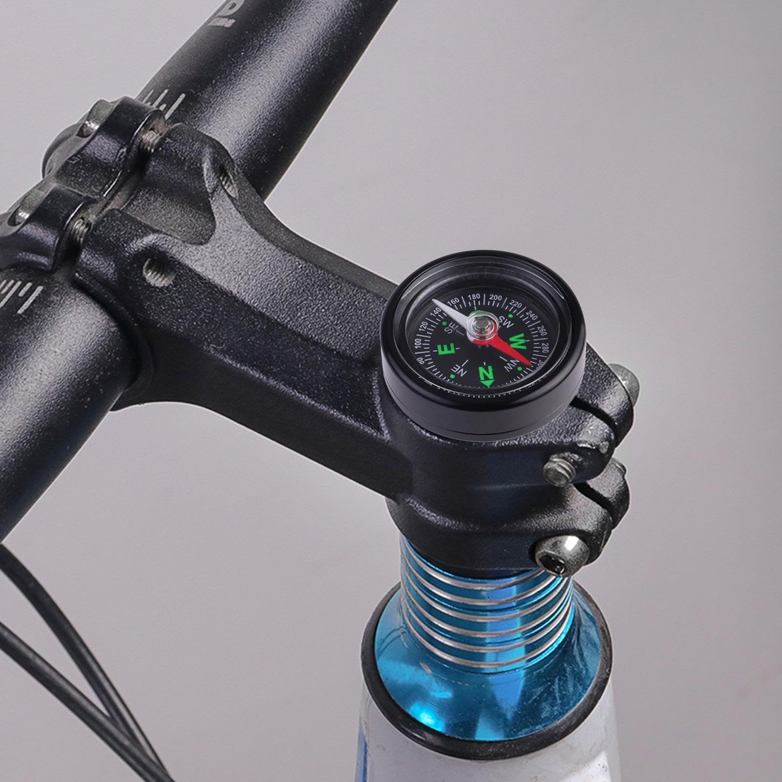 Biké Compass - Bicyclé Stem Compass, Tragbarer Fahrrad-Kompass, Fahrradlenkerkompass