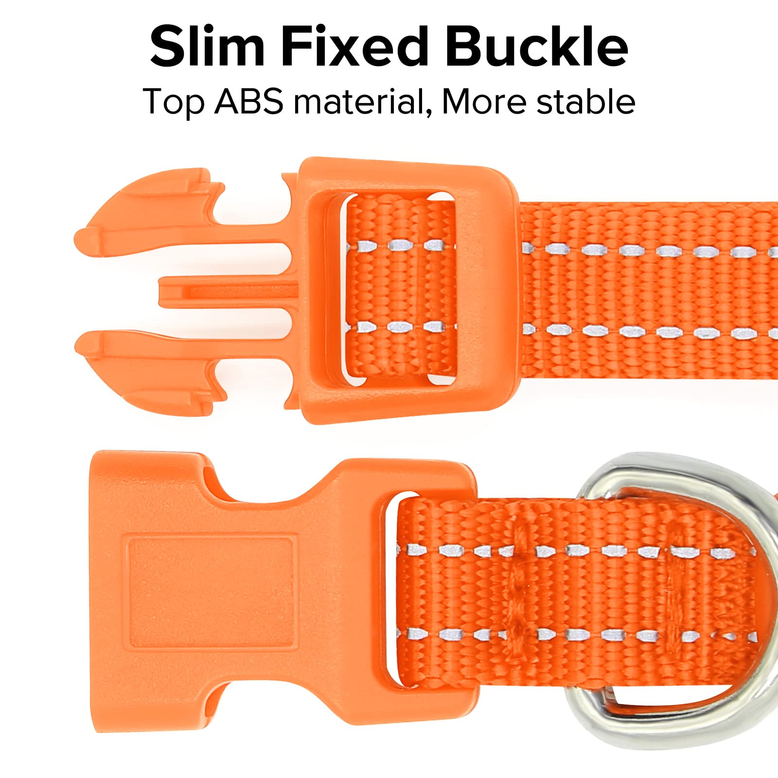 Vizpet Collar LED para gato y perro, recargable por USB, tamaño ajustable, collar de nailon brillante de seguridad para gatos pequeños y perros (naranja)