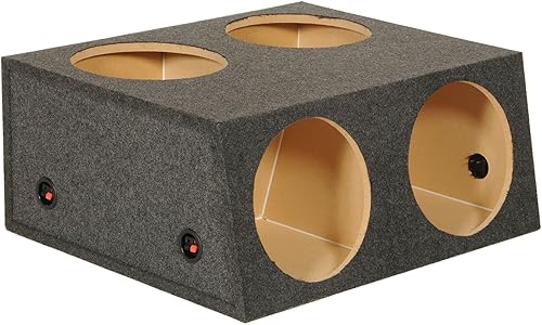 Miniatura 5 de QPower Quad Easy Set - Caja de altavoz dividida sellada de 4 agujeros, 12 pulgadas, carcasa de subwoofer, construcción de MDF, audio para automóvil,