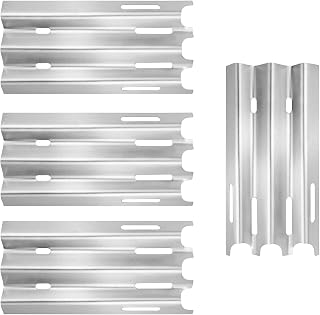 GFTIME 14.5 Inch Grill Heat Plate Replacement Parts for Vermont Castings CF9030, VM400, VM450, VM450SSP, Jenn-Air JA460, JA580 and More, Stainless Steel Heat Shield Plate Tent Burner Cover Flame Tamer, 4 Pack