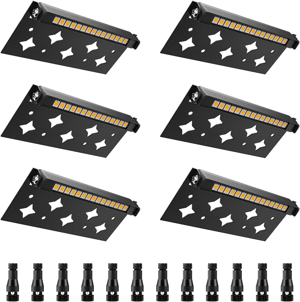 MYTH REALM 8-Pack 5CCT 7 Inch Retaining Wall Lights, 4W LED Hardscape ...