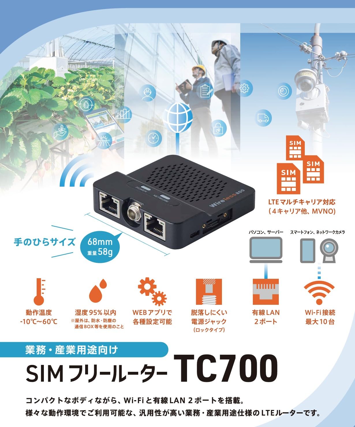 Amazon.co.jp: 業務・産業用途向けLTE/Wi-Fiルーター 超コンパクト