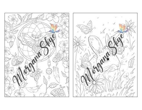 Miniatura 13 de 100 Nature Scenes A Whimsical Coloring Book Featuring 100 Fun and Relaxing Nature Inspired Designs with Cute Animals, Beautiful Flowers, Lovely