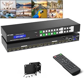 MT-VIKI 8x8 4K HDMI Matrix Switch w/Web GUI, 3.5mm Audio Extraction, RS232, Rack Mount 1U - 4K@30Hz AV Routing