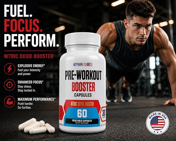 Advanced Pre-Workout Formula Booster Capsules