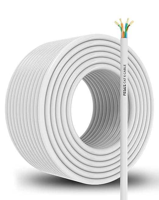 FEDUS Cat6 Ethernet Cable, 300 Meter High Speed 550MHZ / 10 Gigabit Speed UTP LAN Cable, Network cable Internet RJ45 LAN Wire, Patch Computer Cord Gigabit-(Without connectors)
