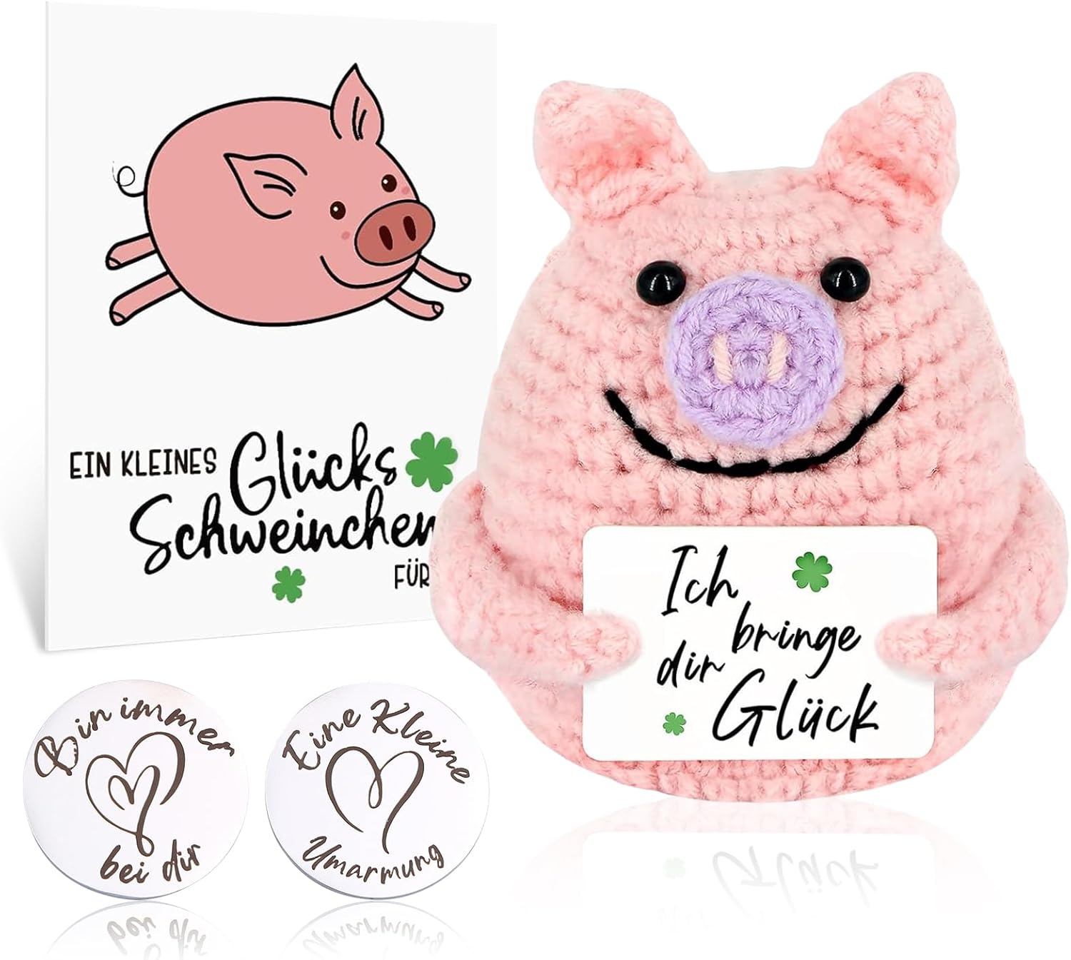 Pocket Hug Glücksschweinchen,Pocket Hug Deutsch Positive Geschenke