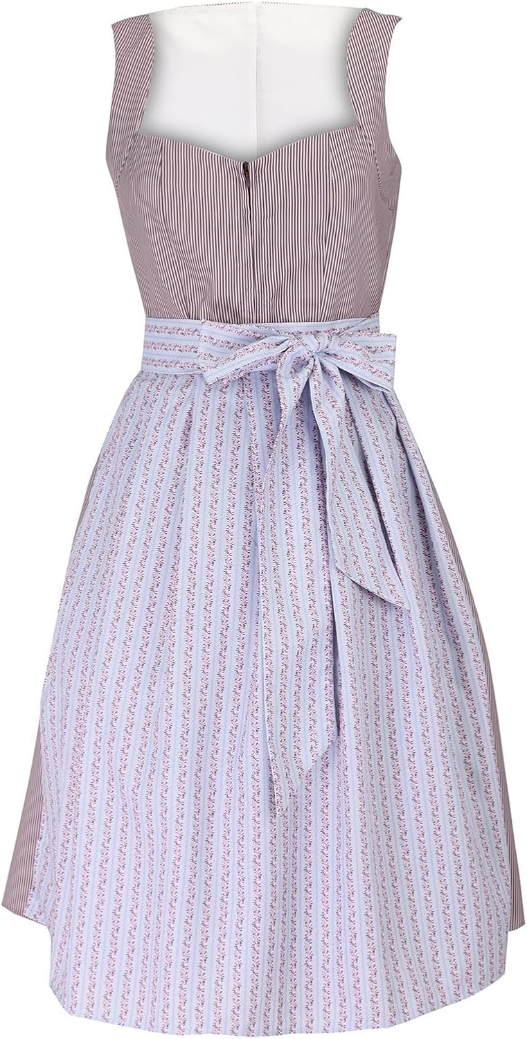 Dirndl Kleid Damen - Traditionelles Bayern Dirndl Mit Schürze Für Oktoberfest