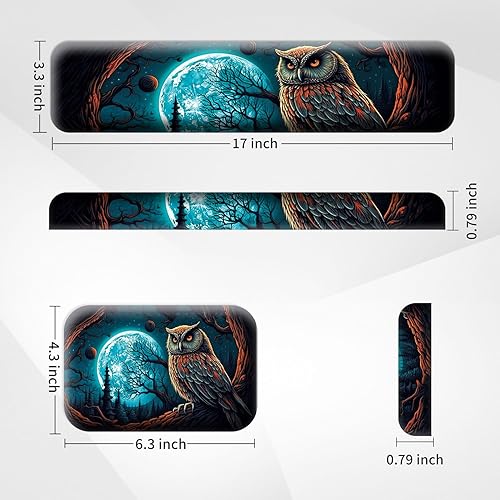 Miniatura 5 de Reposamuñecas para teclado + coderas de escritorio (juego de 3 unidades), reposamuñecas de gel de espuma viscoelástica para teclado y mouse, cojín