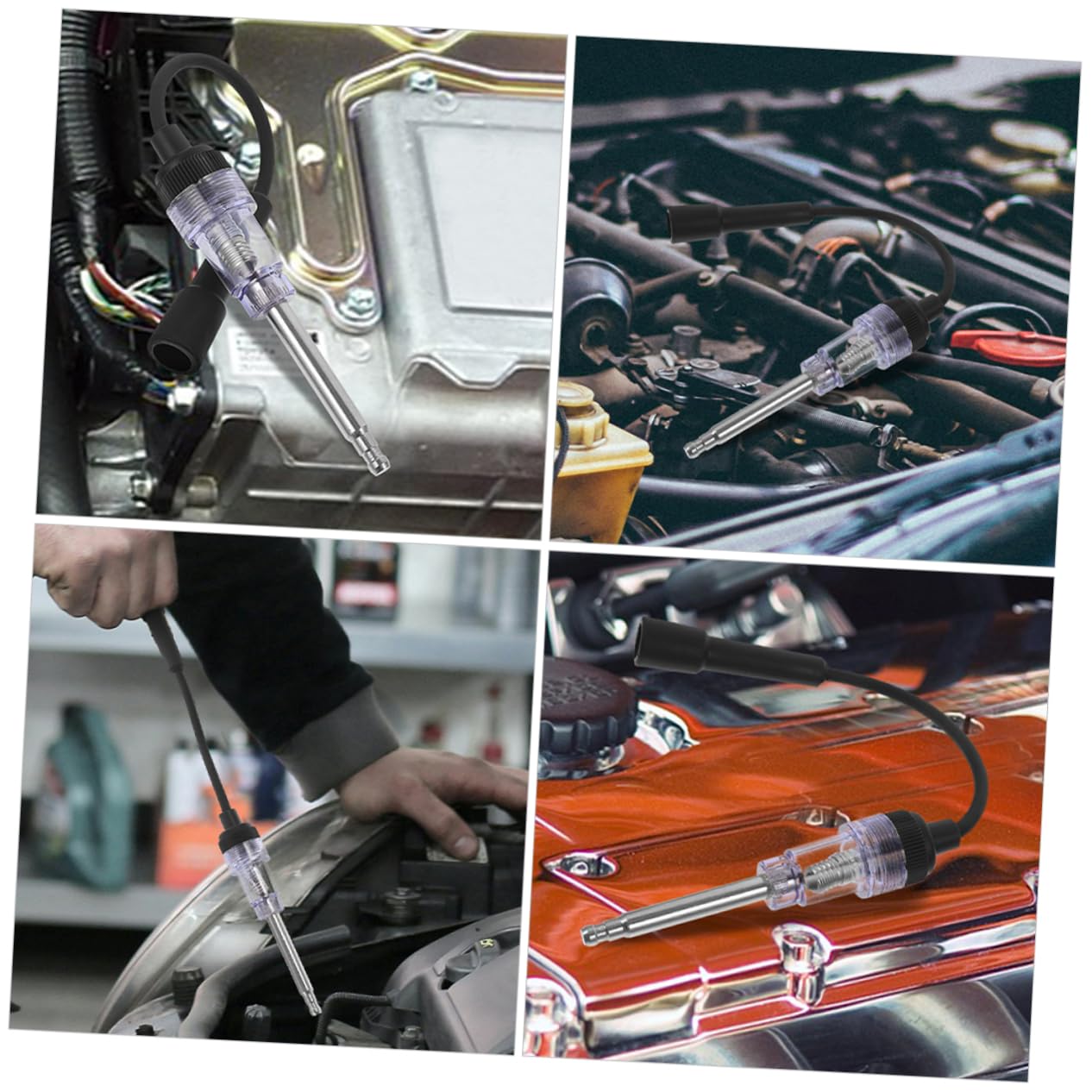 Mobestech 5 Juegos Probador De Encendido De Automóvil Sonda Automática Probador De Bujías En Línea Probador De Chispa De Motor Probador De Automóvil Probador De Compresión 2 piezas x 5