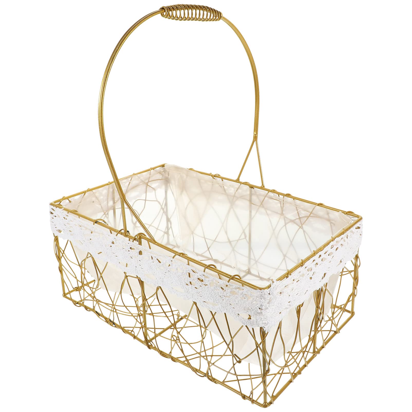 IWOWHERO Portable Wire Basket for Fruits Desserts Stylish Storage for Kitchen Bathroom Dining for Organizing Displaying Items for Versatile Use