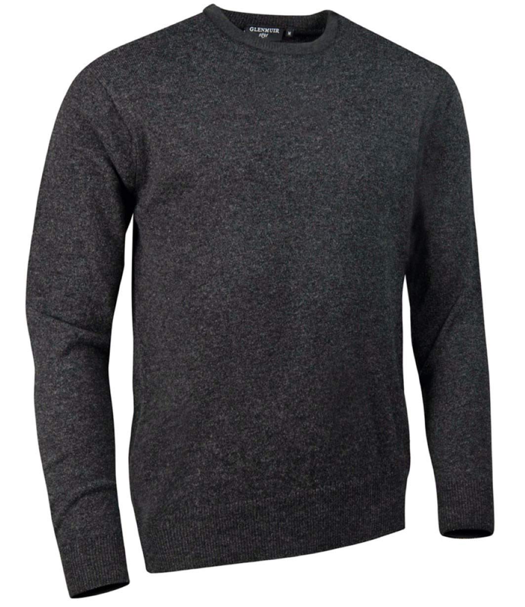 Glenmuir Crew Neck Lambswool Sweater Charcoal XL