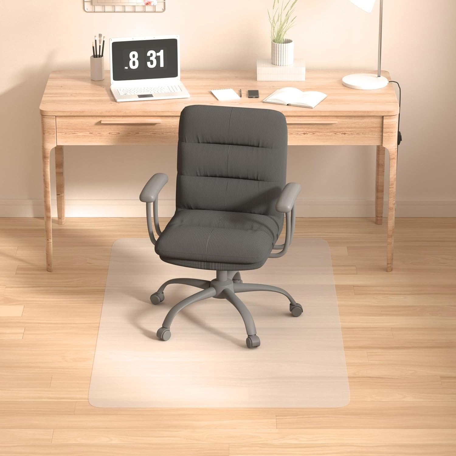 Office Chair Mat for Hardwood & Tile Floor, 36 x 48 in, Non-Slip Heavy-Duty Floor Protector Clean, Easy Glide Desk Chair Mat for Rolling Chairs