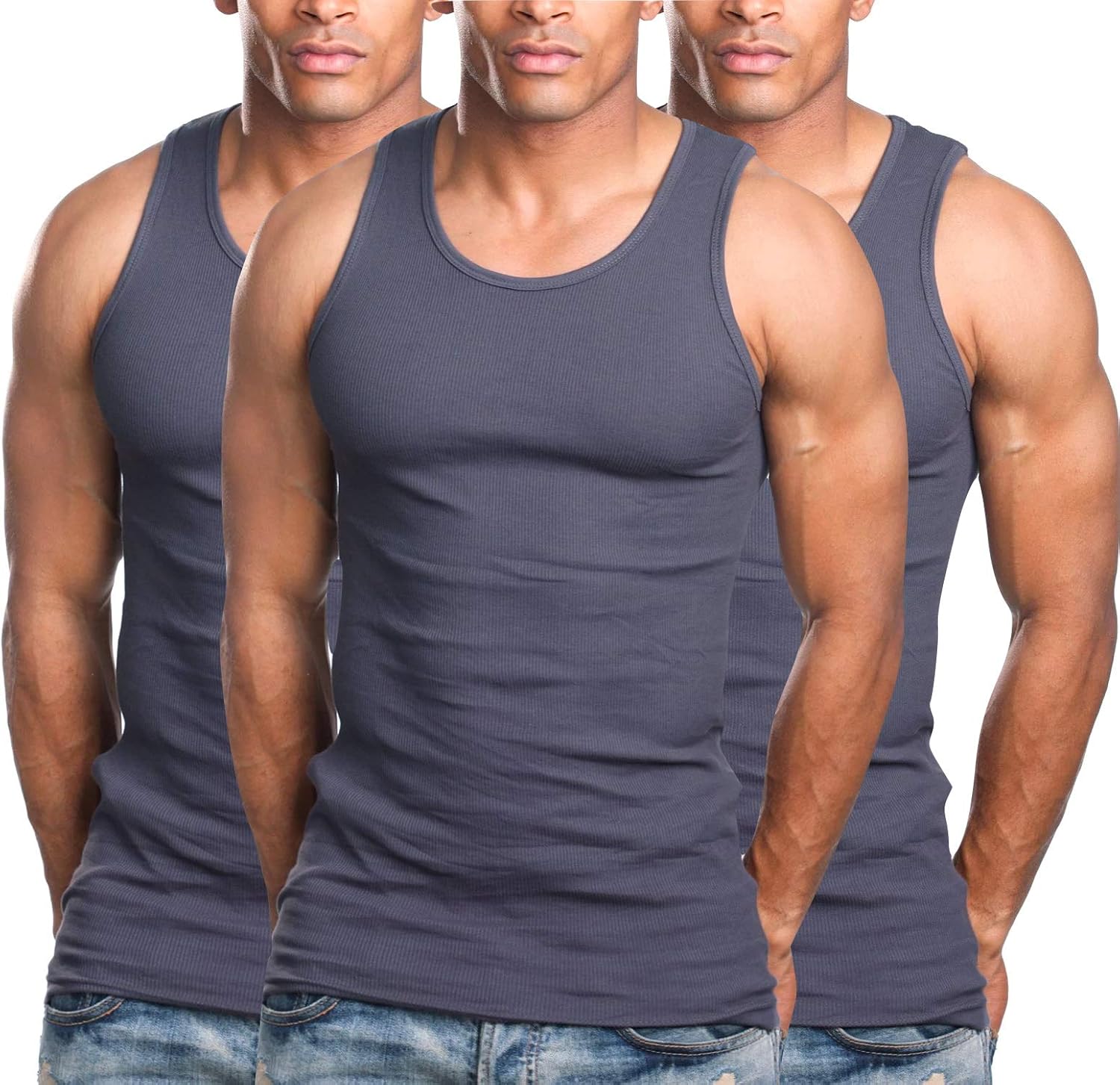 ToBeInStyle Men’s Workout A-Shirt Long Muscle Shirt Tank Top : Clothing, Shoes & Jewelry