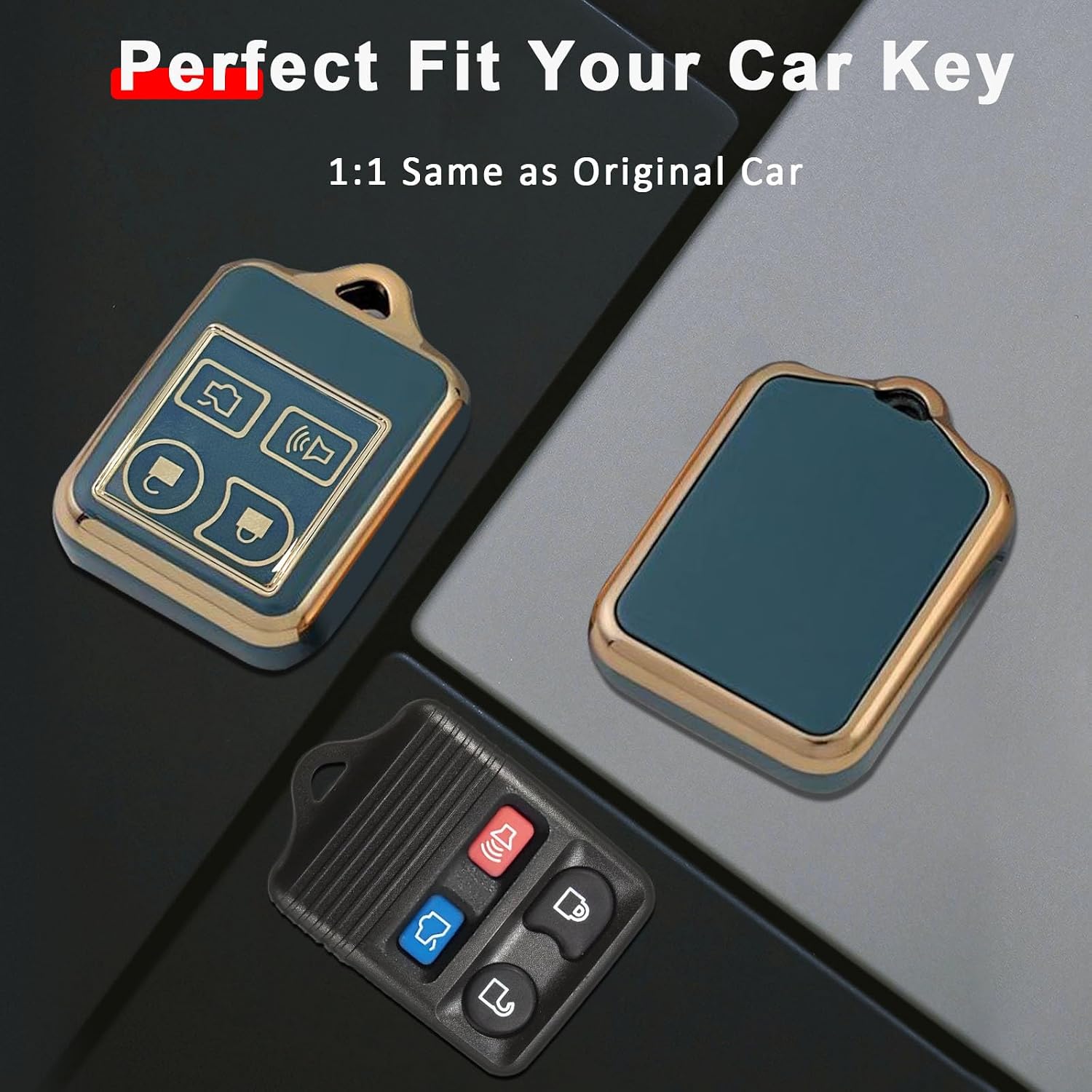 POSAID Key Fob Cover for Ford Mustang Focus Explorer Edge Taurus image 2