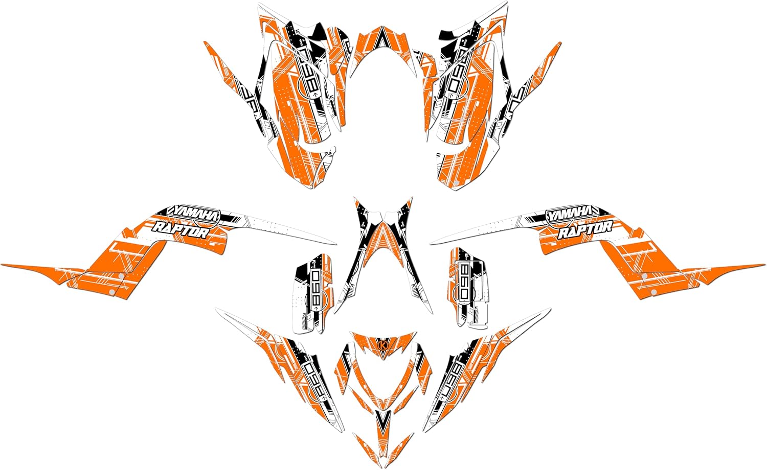 Graphics Kit for Yamaha Raptor 700 (2013+) Future Series White 16 Mil - On/Off The Road - ATV UTV Dirt Bike Stickers, Quad Dirtbike Racing Decal Automotive Accessories no-Plastics