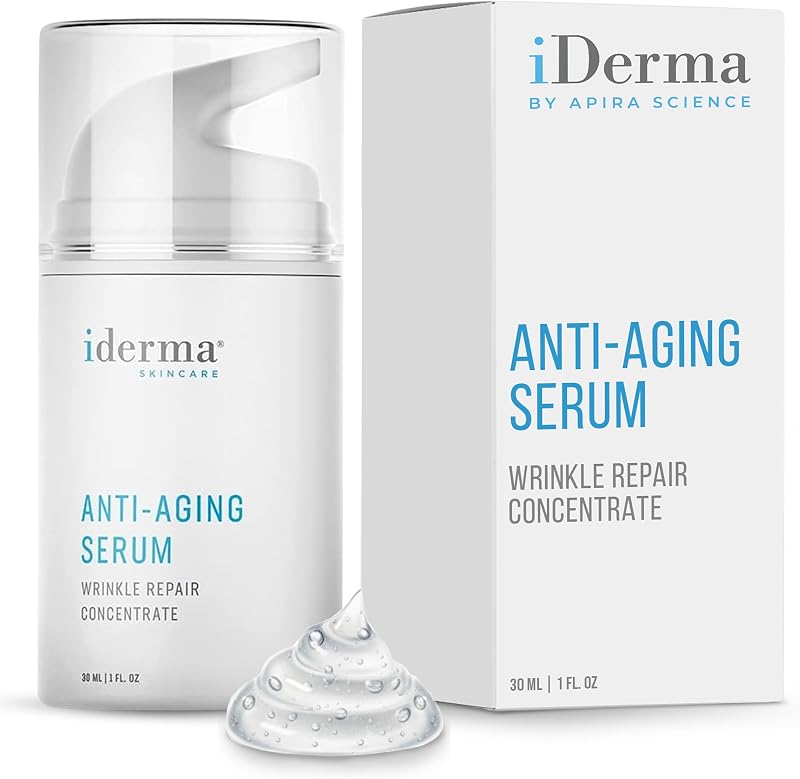 Skincare Anti-Aging Serum Wrinkle Repair Concentrate with Hydraluronic Acid and Aloe Vera – Hydrating Face Serum for Women, Pure Hyaluronic Acid, Anti Aging Skin Care Solution for Men