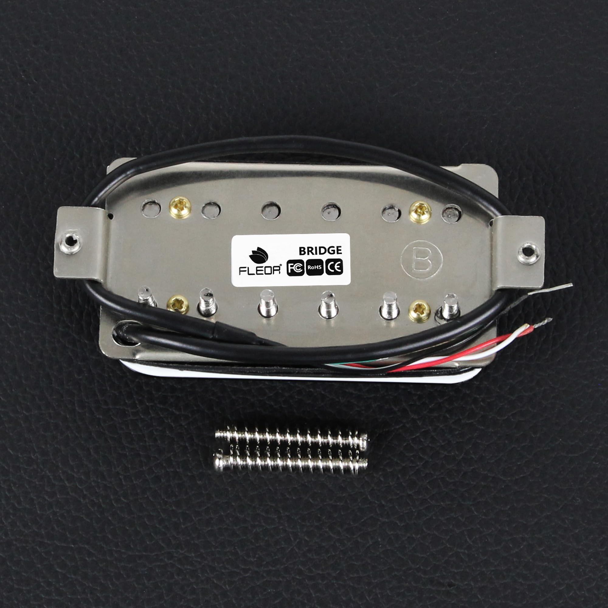 FLEOR Alnico 2 Micro Humbucker 8-9 K pour guitare électrique, blanc