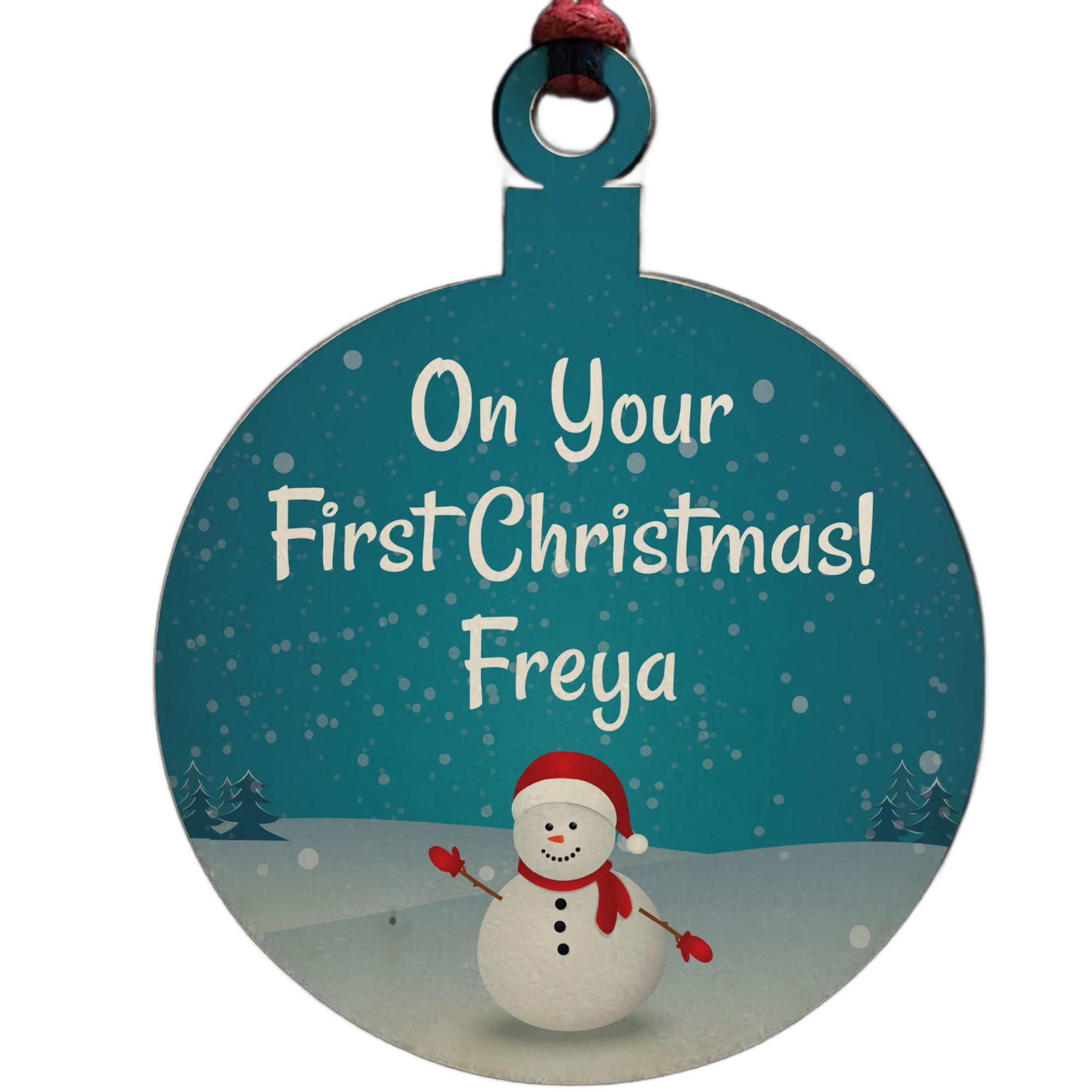 On Your First Christmas Bauble ANY NAME Personalised Tree Decoration Baby 1st