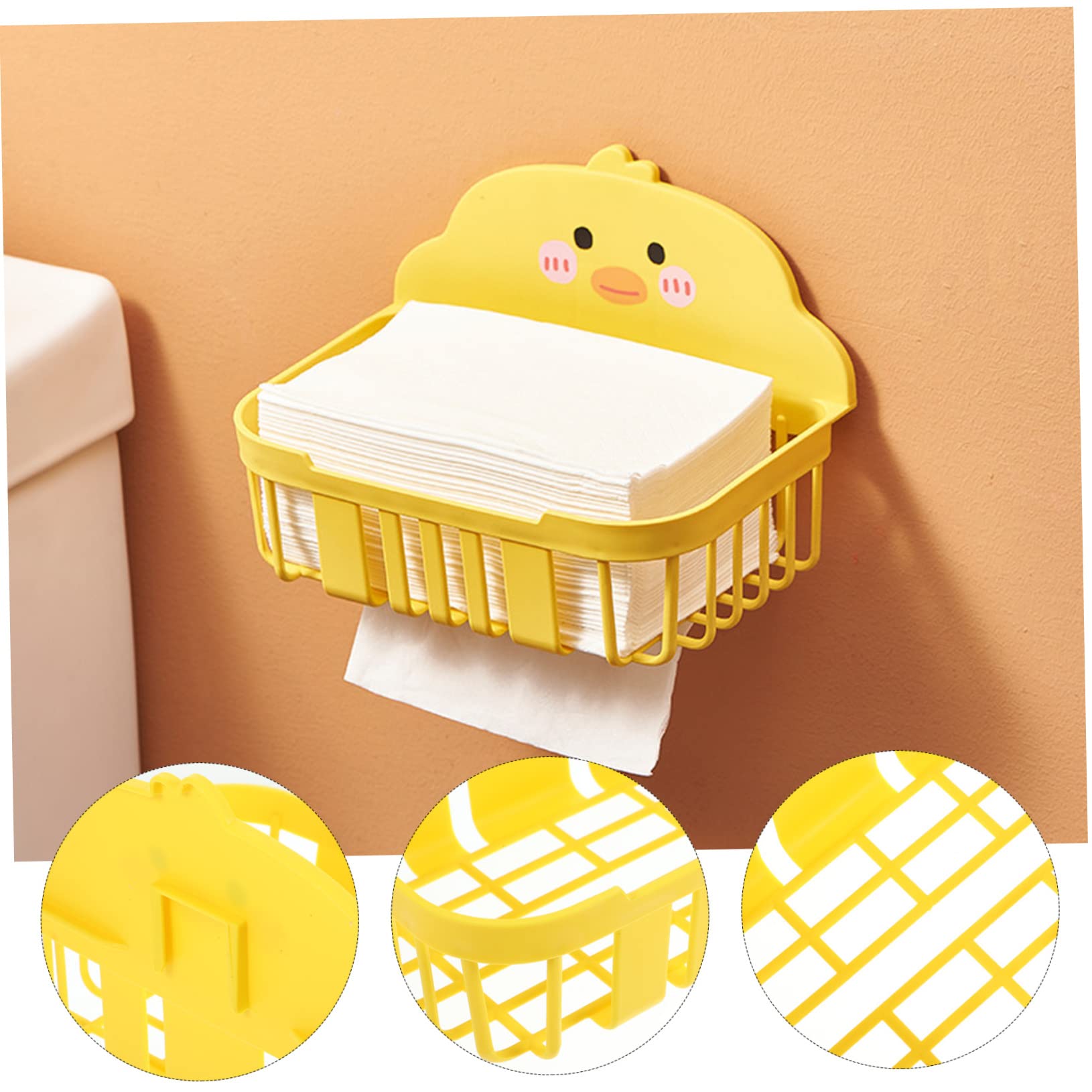 2 Series Soporte para Toallas De Papel Divertido Soporte De Papel Higiénico Montado En La Pared Soporte De Pared De Papel Higiénico Almacenamiento De Papel Higiénico Abs 2 Piezas*2