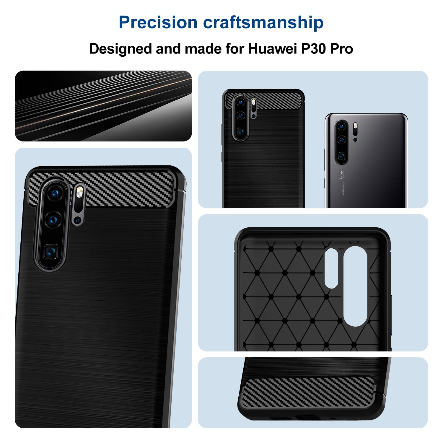 kwmobile Custodia Compatibile con Huawei P30 Pro Cover - Back Case per Smartphone in Silicone TPU - Protezione Gommata - deep ocean