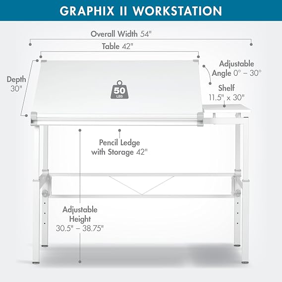 Studio Designs Graphix II Workstation - White/Gray 10211