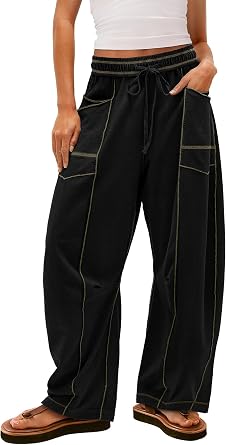 Yanekop Women's Baggy Wide Leg Palazzo Pants