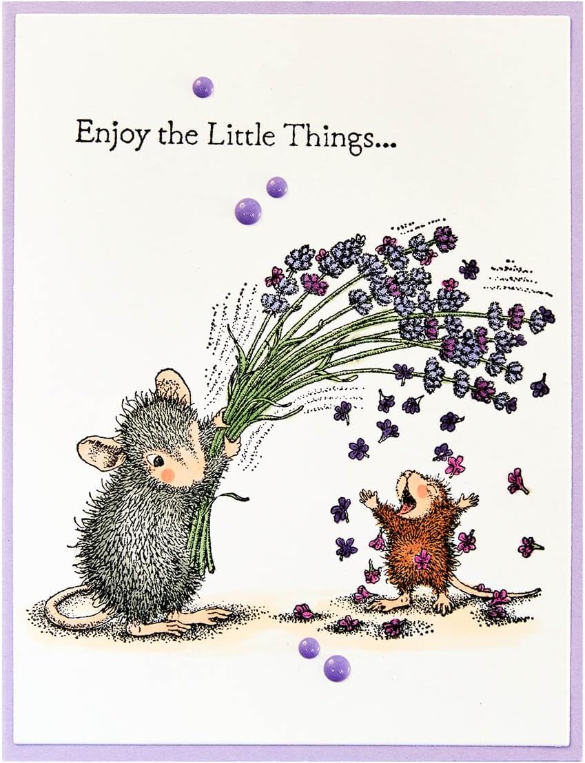 Spellbinders RSC-023 Flower Shower Cling Rubber Stamp Set from the House-Mouse Spring Has Sprung Collection
