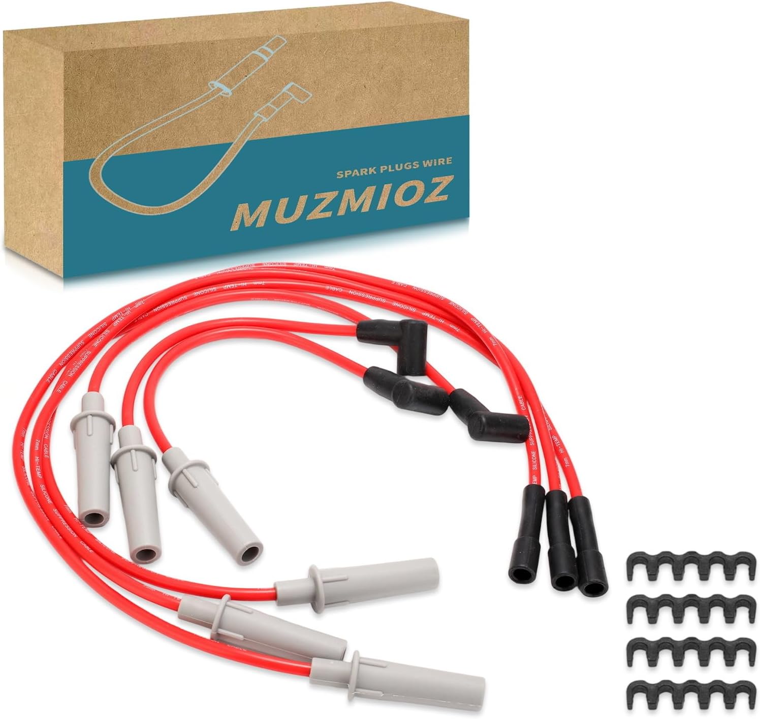 671-6262 Ignition Wire Set 6Pcs Compatible with Jeep Wrangler 2007-2011 - Replace# 53141 RC-CRX067 7733