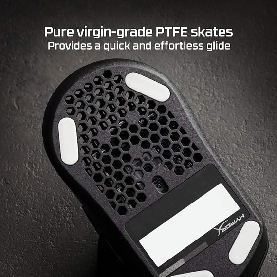 HyperX HMSH1-A-BK/G Gaming Mouse for Pulsefire Haste Gamers, Ultra Lightweight Hex Shell Design, 2.0 oz 59 g