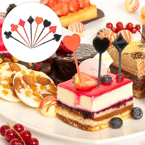 Miniatura 5 de 200 piezas de póquer temáticos para cupcakes, selecciones de postre, cartas de juego de cartas para fiestas de cumpleaños, decoración de pasteles,