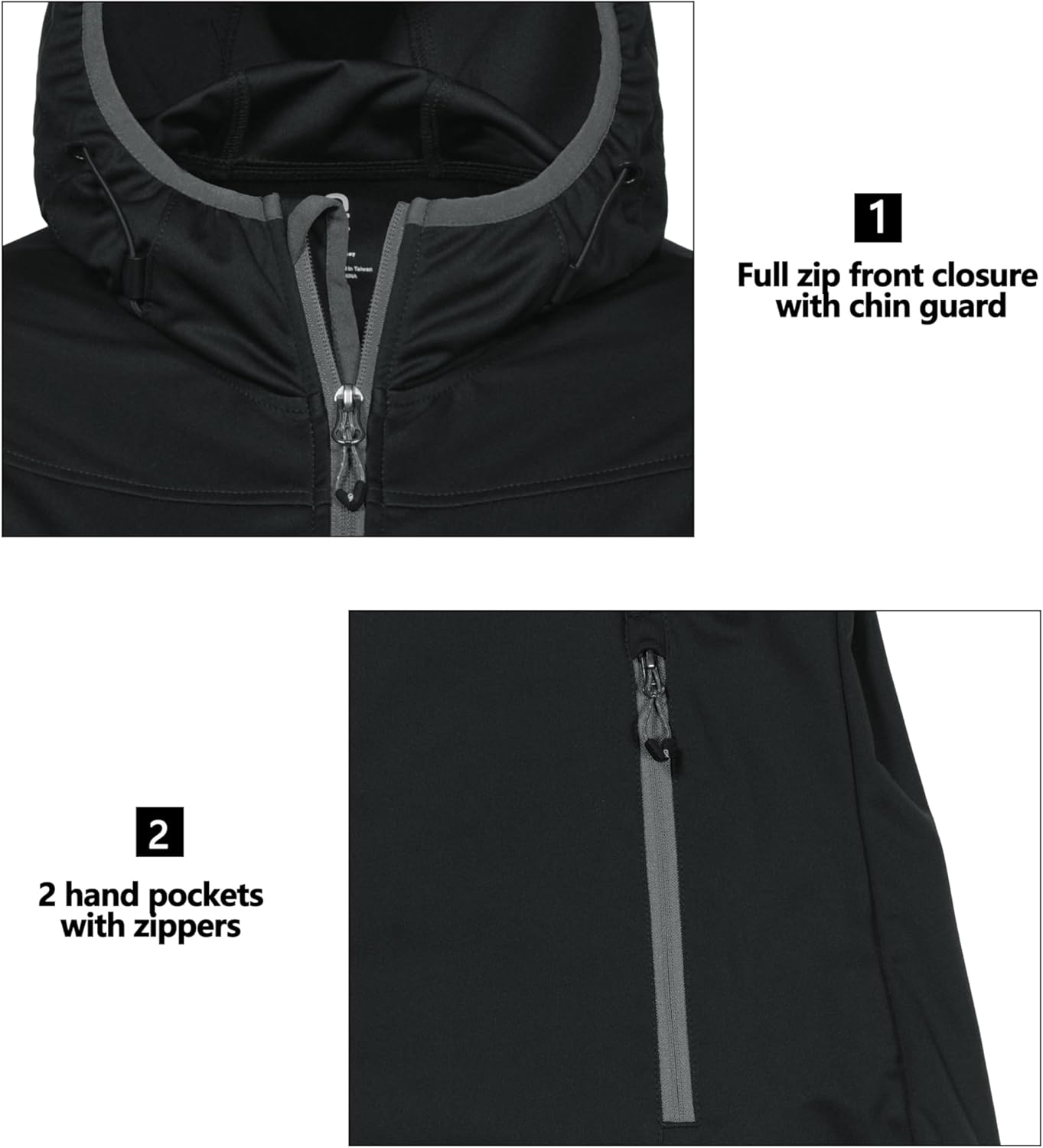 Little Donkey Andy Women's Lightweight Hooded Softshell Jacket for Running Travel Hiking, Windproof, Water Repellent - Image 4