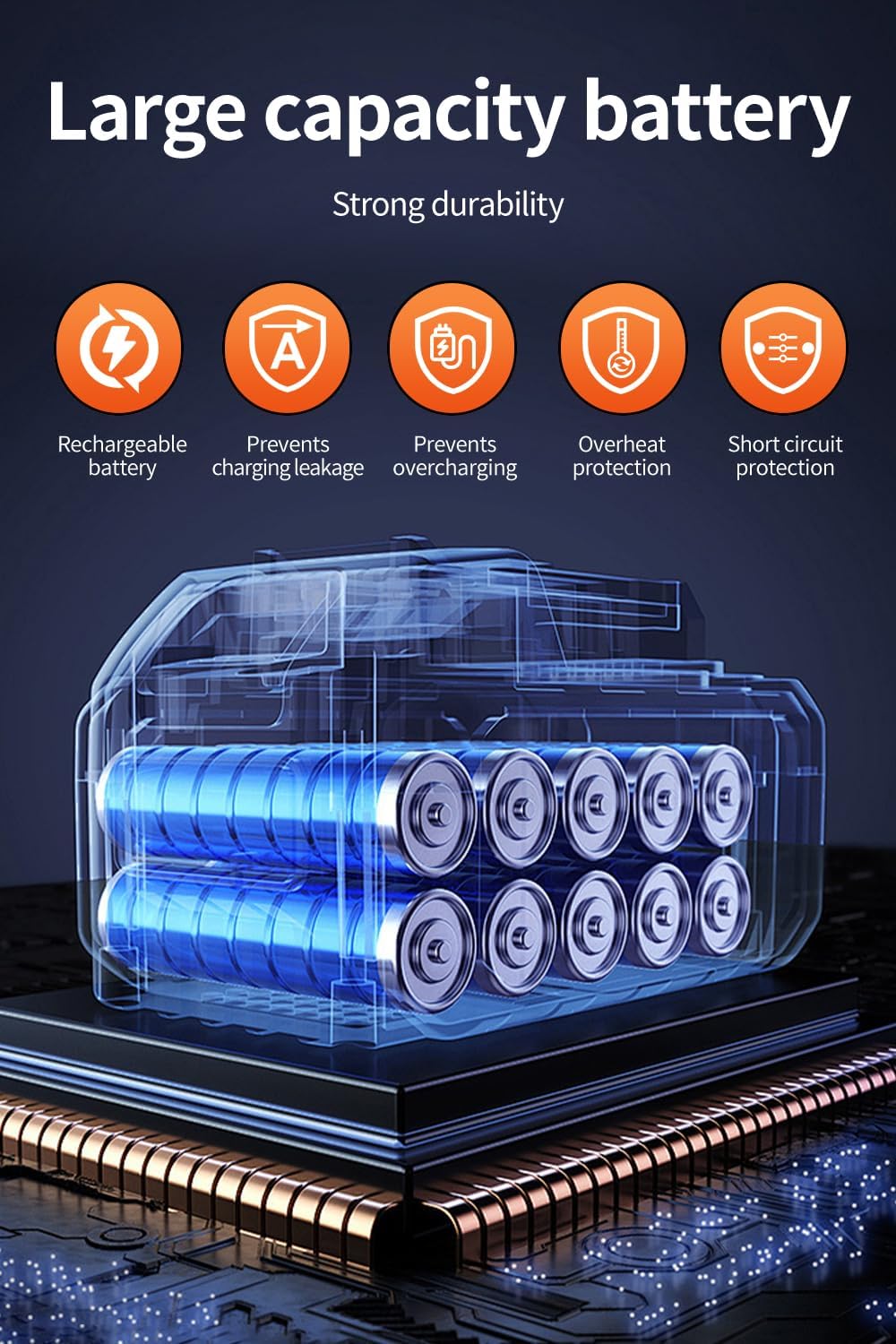 Cordless Weed Wacker, Grass Trimmer with 2 x Batteries, Foldable Design with Handle Electric Weed Eater, Black