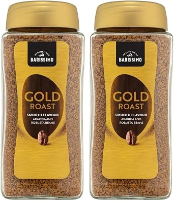 Bizzal Barissimo Gold Roast Instant Coffee, Arabica and Robusta Blend, Smooth Flavour, 200g, 2 Pack