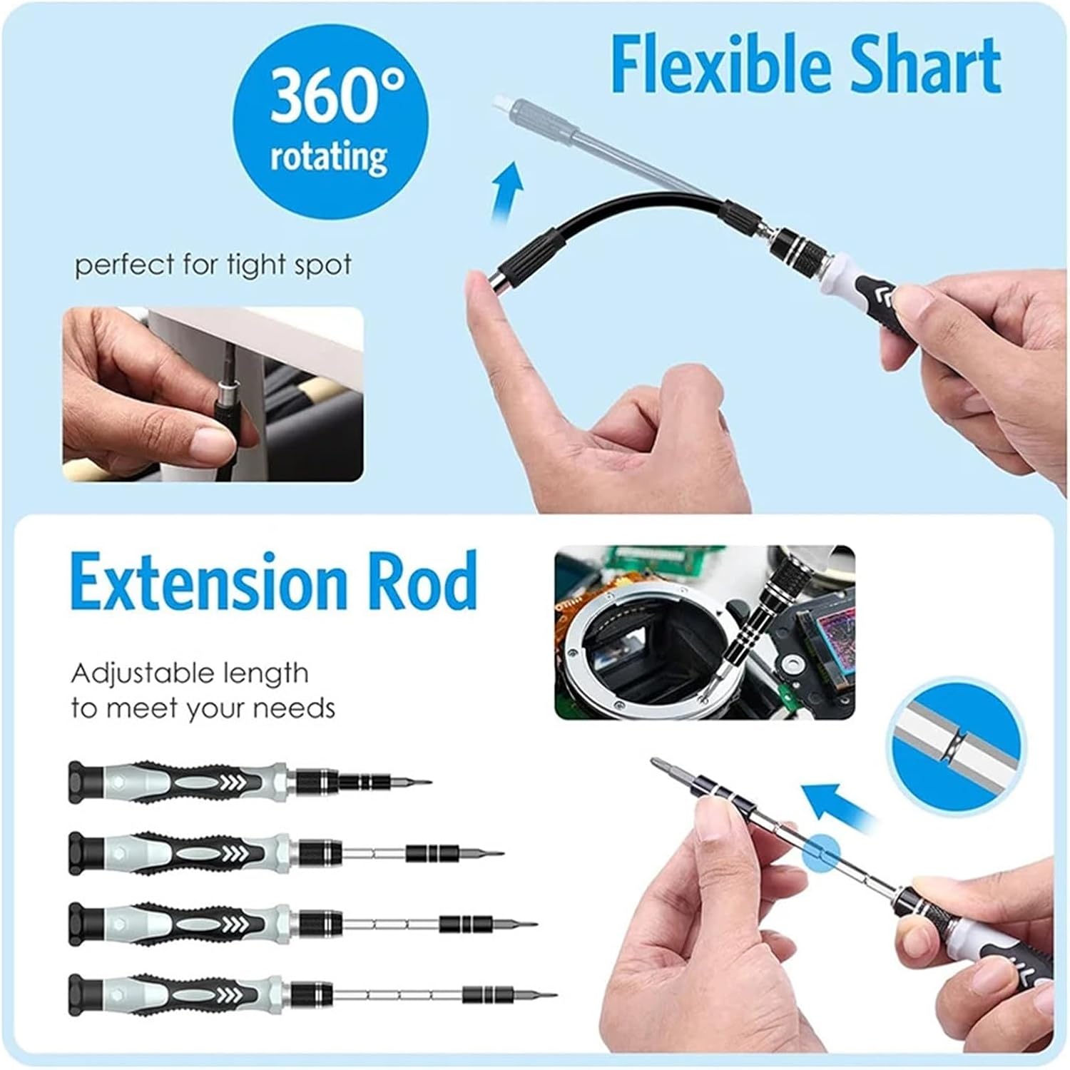 Spanner Set 132 in 1 Precision Screwdriver Set Multifunctional Mini Repair Hand Tools Kit Set for Computer Laptop Cell Phone Pc (Green)