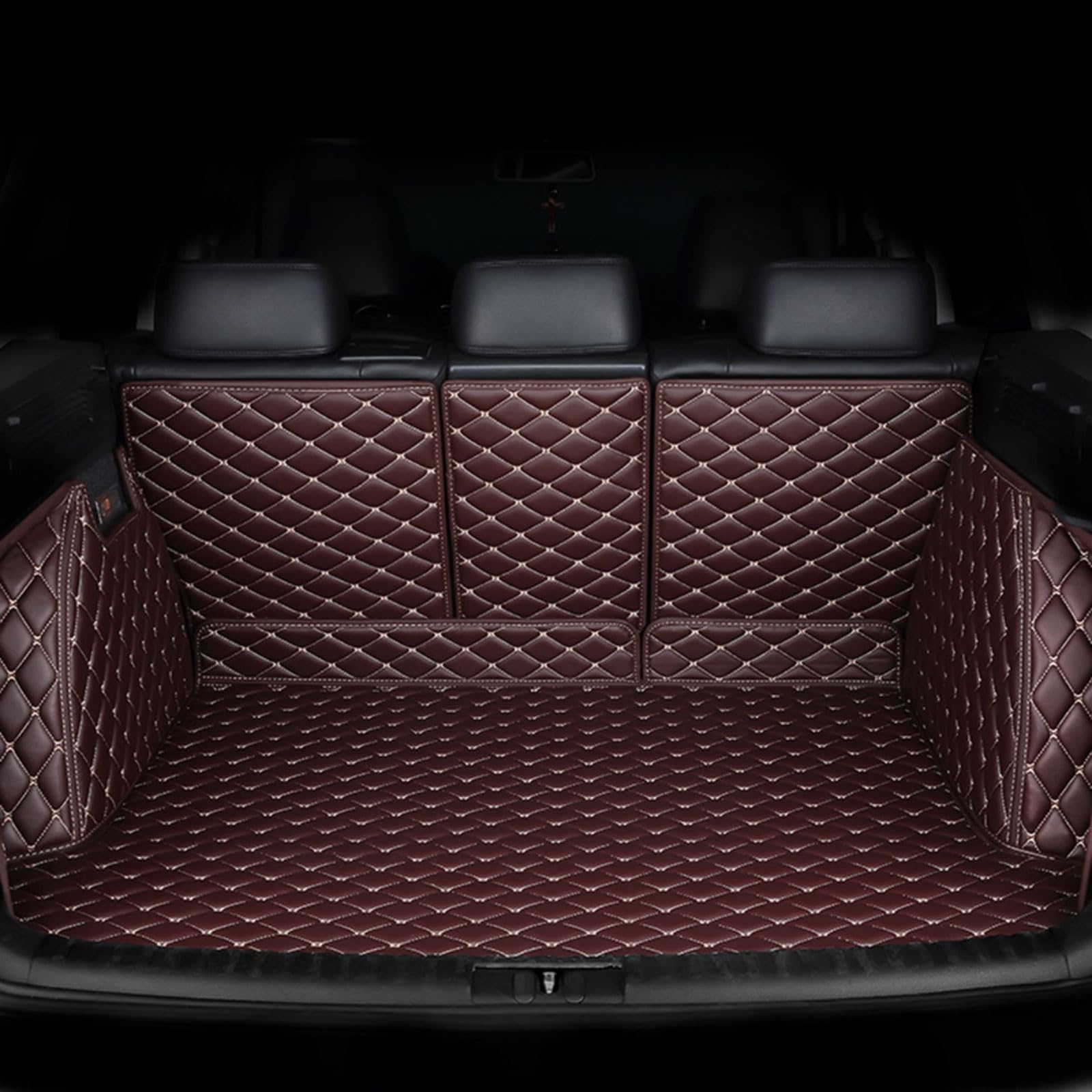 Tapis de coffre haut de gamme Nissan Terra protection cuir café chic