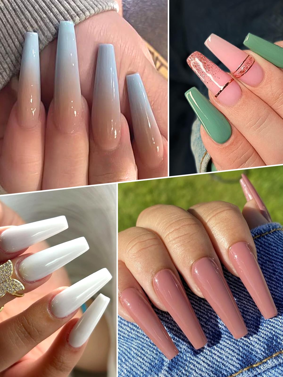 TOROKOM 150 Forme 15 Misure Doppie per Poly Gel - Stampini Professionali per Estensioni Rapide, Ideali per Nail Art in Salon & Fai da Te