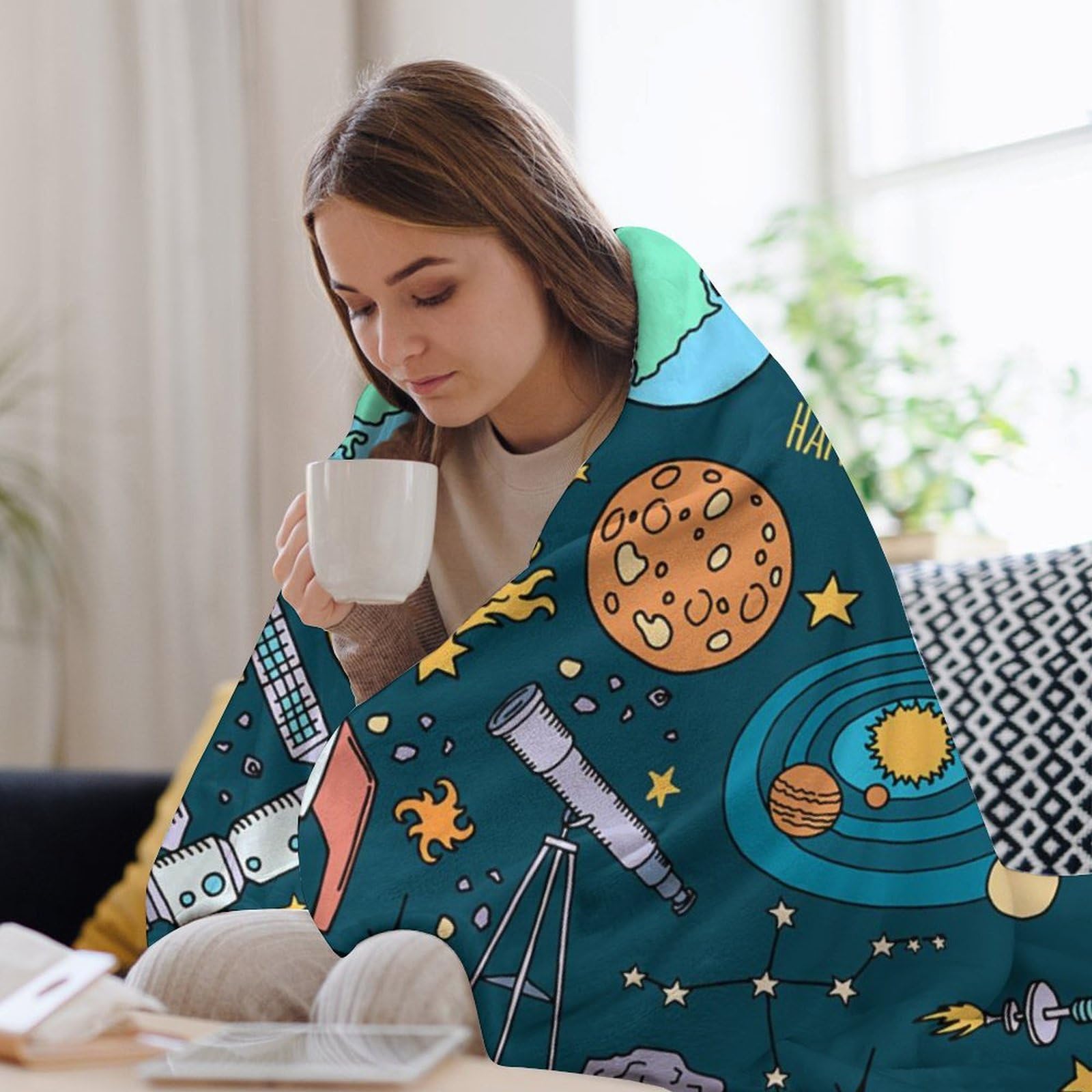Amazon｜タオルケット 宇宙飛行士 ブランケット もうふ 毛布 夏用