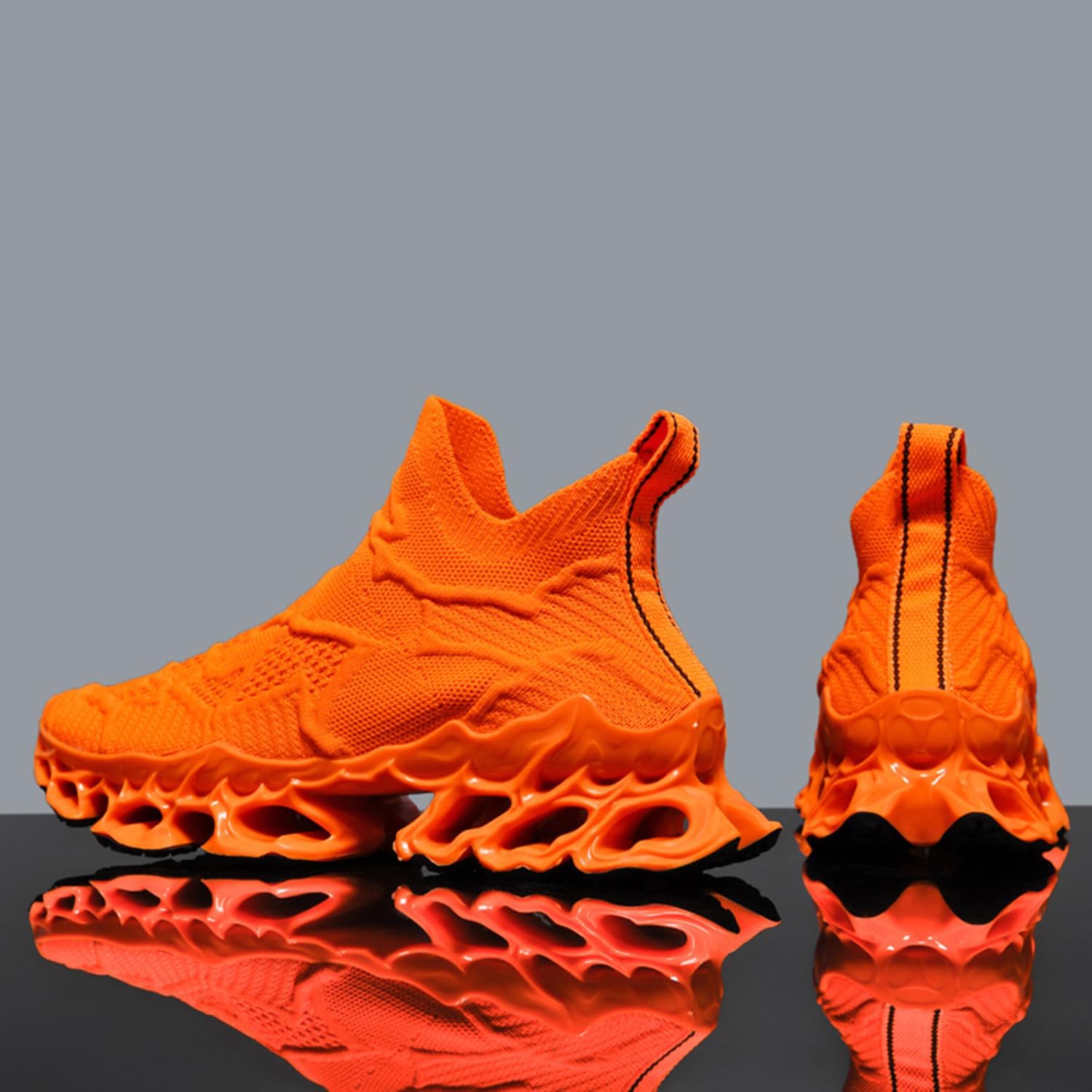 Poramea Mens Slip on Loafers Walking Tennis Shoes Laceless Running Blade Sneakers Mesh Trail Jogging Casual Athletic - Image 3