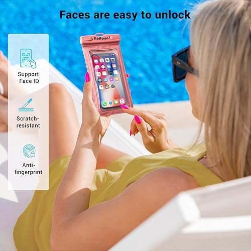 Miniatura 6 de Heifoon Funda impermeable universal para teléfono celular con cordón para iPhone 15 14 13 12 Pro Max Xs Max XR X 8 7 6S Plus SE, Galaxy S22 S21 S20