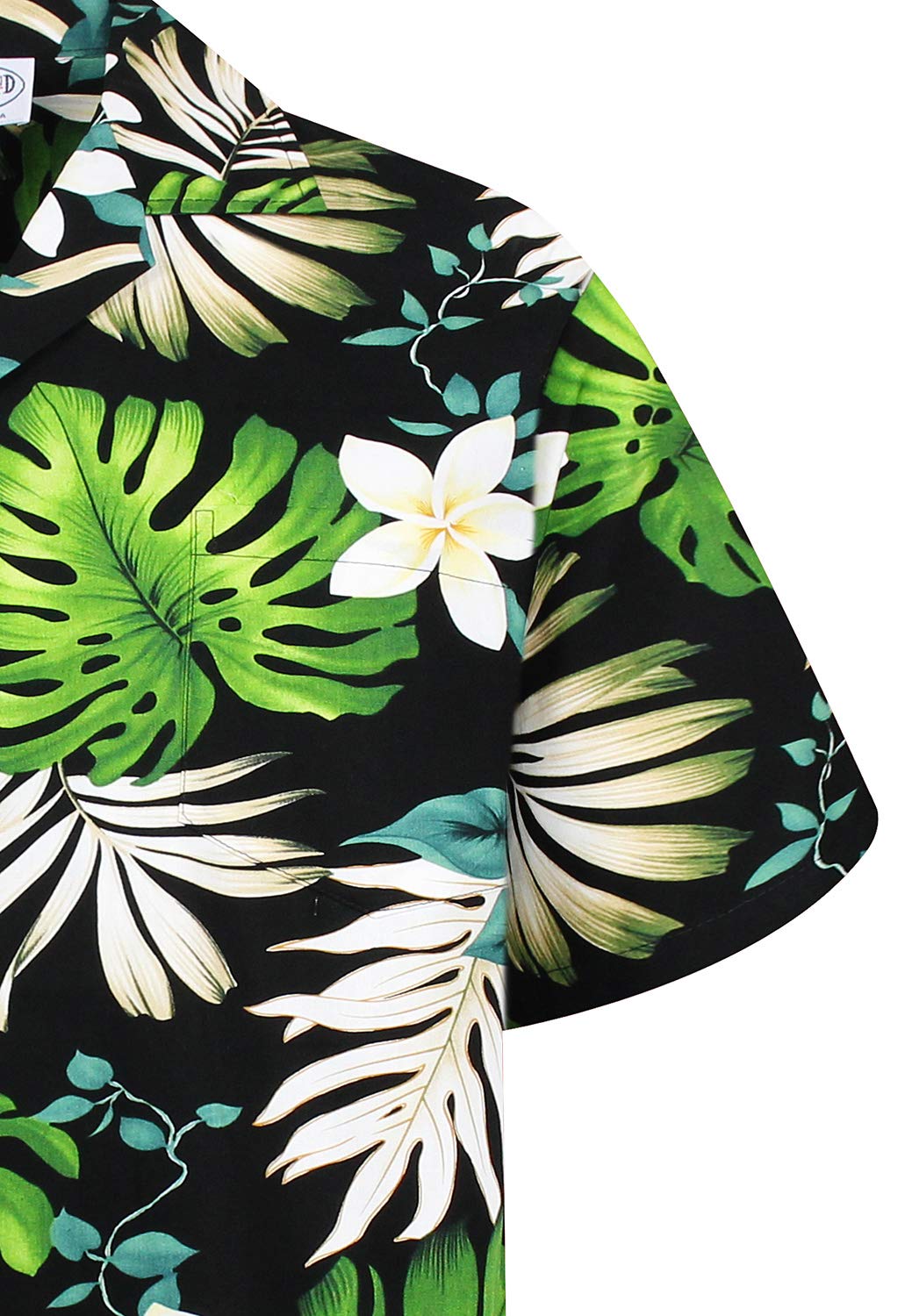 P.L.A. | Original Camicia Hawaiana | Signori | S - 4XL | Maniche Corte | Tasca Frontale | Hawaii Stampa | Fiori | Rosso