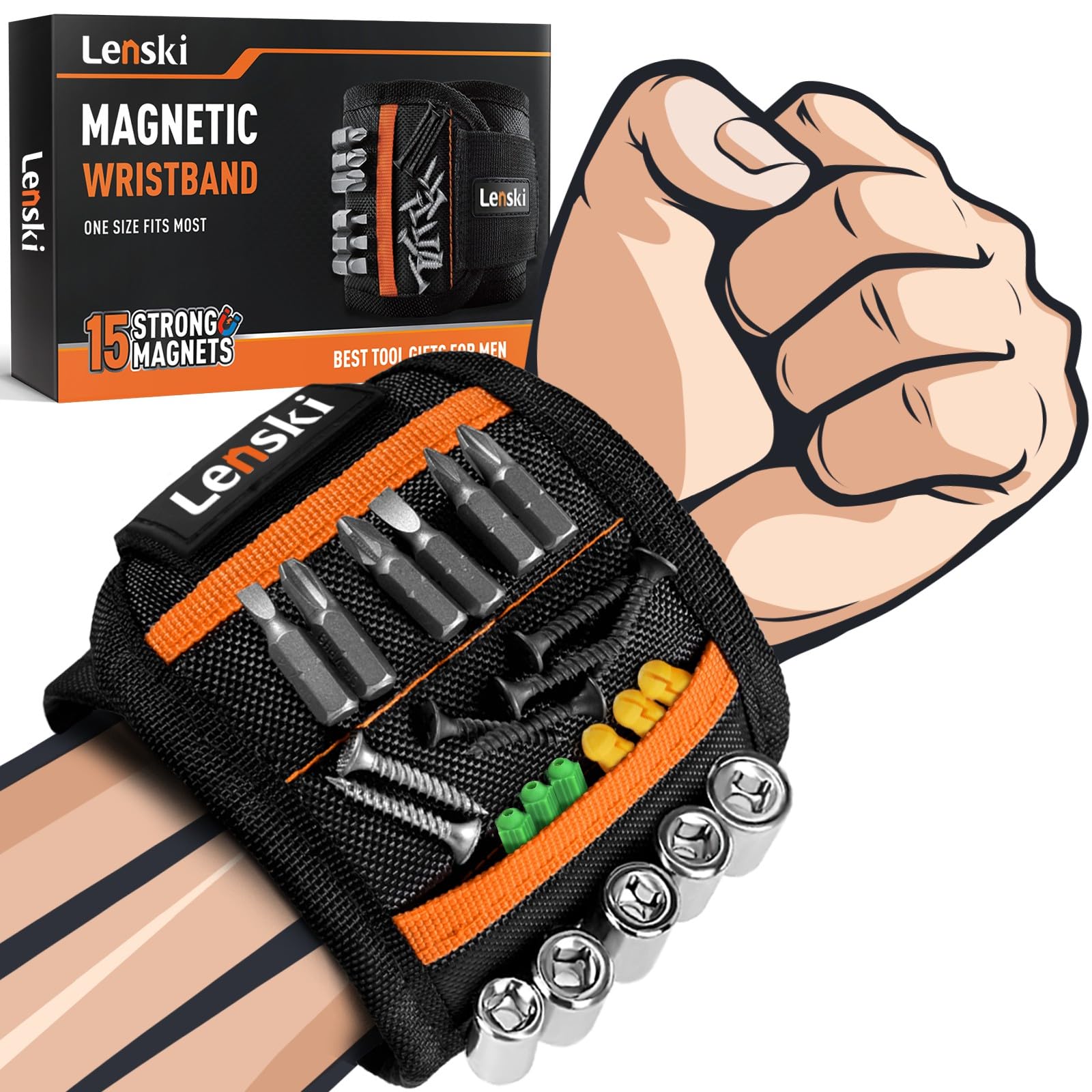 Lenski Valentines Day Gift for Him, Magnetic Wristband Tool Belts