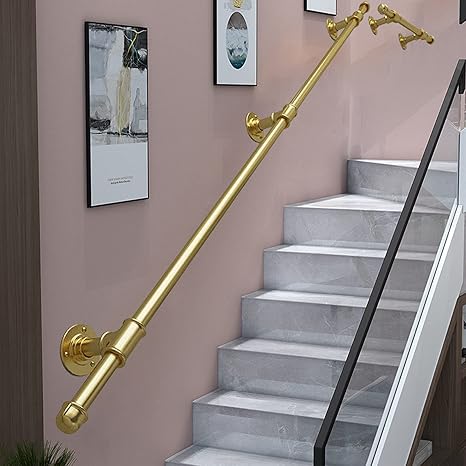 Amazon Co Jp 階段 手すり金属鉄 階段用手すりキット玄関台 屋内屋外用階段バニスター手すり 階段手すり手すり レールサポートキットゴールド錬鉄製水道管デザイン屋内屋外用手すり 60cm 90cm 1m 2m 3m 4m 5m6m階段の手すり Size 300cm Diy 工具 ガーデン