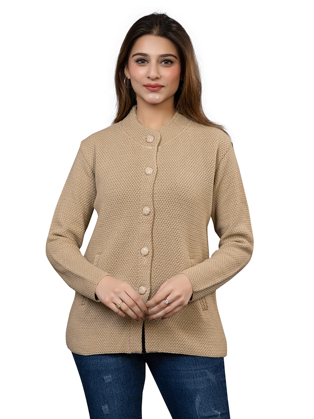 twenty me Winter Wear Casual Full Sleeve with Side Pockets Women's Cardigans (2395)-picture-5